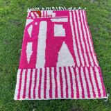 Small handmade wool rug 100cm x 50cm