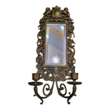 Miroir bougeoirs en bronze 18x46cm