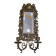 Miroir bougeoirs en bronze 18x46cm