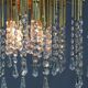 Brass and swarovsky crystals hanging lamp 1960