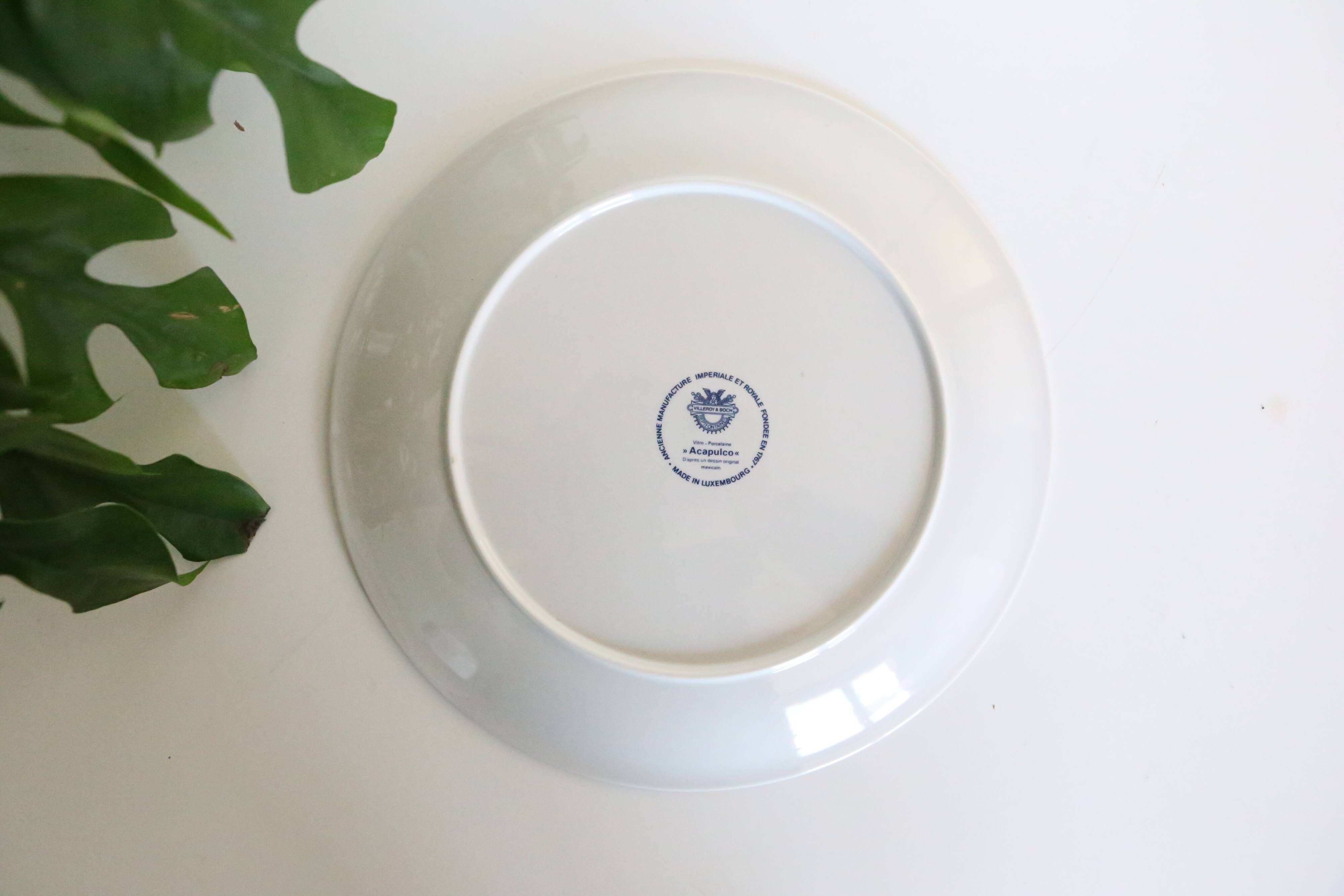 Plate in Acaplulco earthenware from Villeroy and Boch, rare, vintage