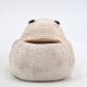 White ceramic frog flower pot by Jean Roger