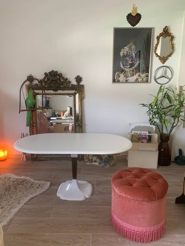 Table basse pied tulipe Gautier vintage