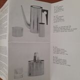 New 1968 Arne Jacobsen coffee pot, cream jug, and sugar bowl for Stelton.