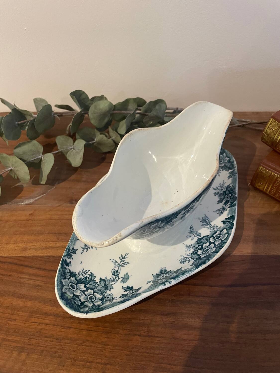 Vintage St Amand sauce boat