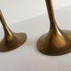 Pair of Scandinavian candlesticks in solid brass