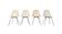 Ensemble de 4 chaises « H-Base » blanc cassé de Charles & Ray Eames pour Herman Miller, 1960