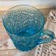 Coloured glass jug, embossed, 1970s