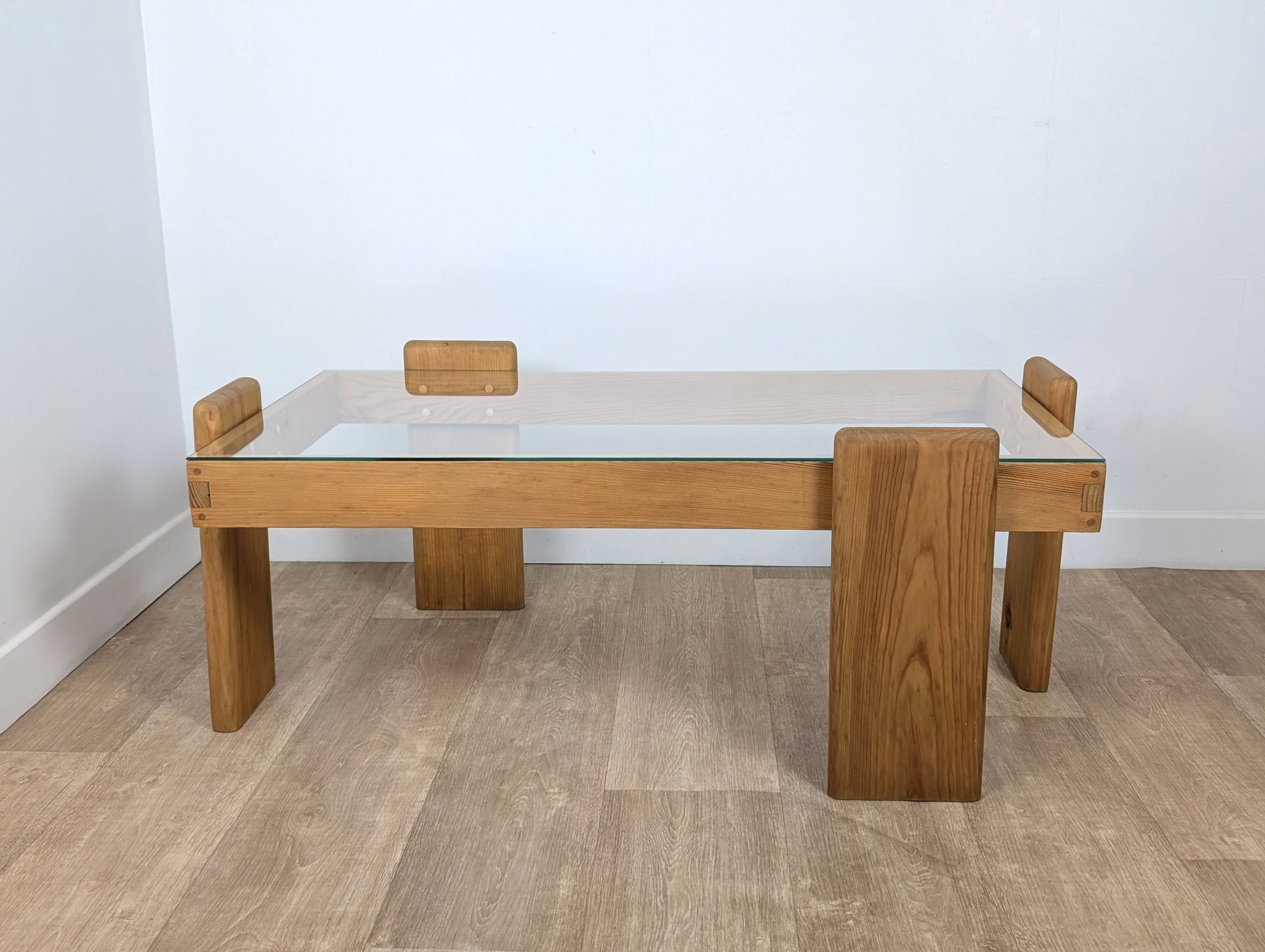 Solid pine coffee table