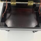 Foot rest chest studded fabric vintage studded