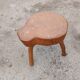 Tabouret Tripode Brutaliste - Bois Massif & Naturel - Esprit Wabi-Sabi