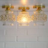 1/3 appliques murales en verre soufflé à la main / éclairage de plafond doré repensé