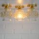 1 / 3 hand blown bubble glass sconce lamps / redesign gold ceiling lighting