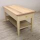 Worktable In Cream Lacquered Poplar Wood, Italy Late 19th Century
