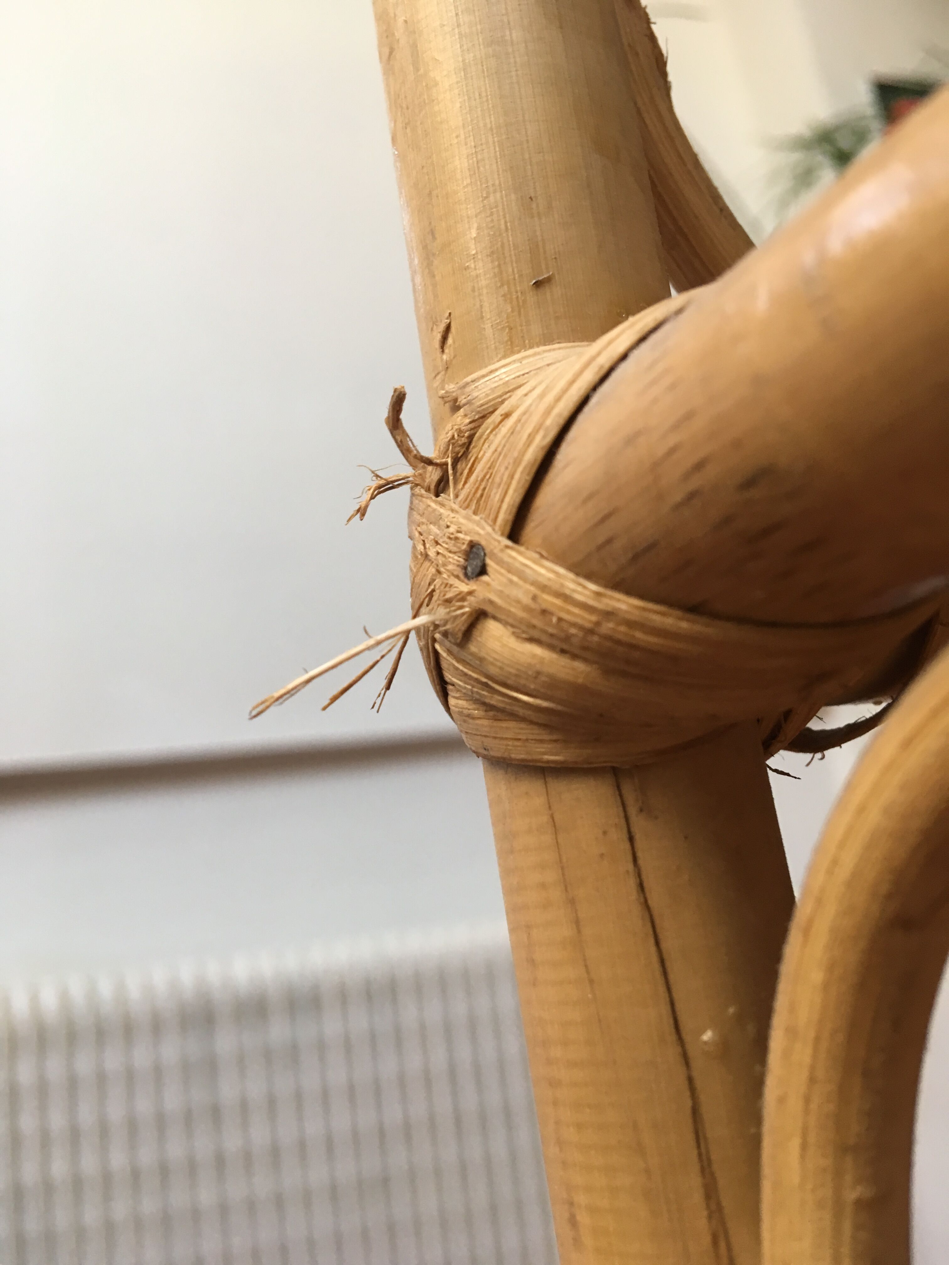 Vintage rattan shelf