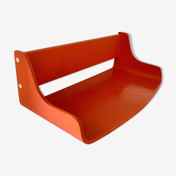 Wall coat rack with its Tablet Space Age year 70 orange Shonbuch