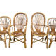 Rattan set of Provençal armchair and chair from the 60s