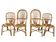 Set en rotin fauteuil et chaise Provençale des années 60