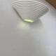 Vintage white lacquered metal and glass wall light, Denmark 1970s