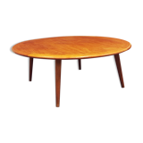 Round oak coffee table from H. Pander & Zn, the Netherlands 1950