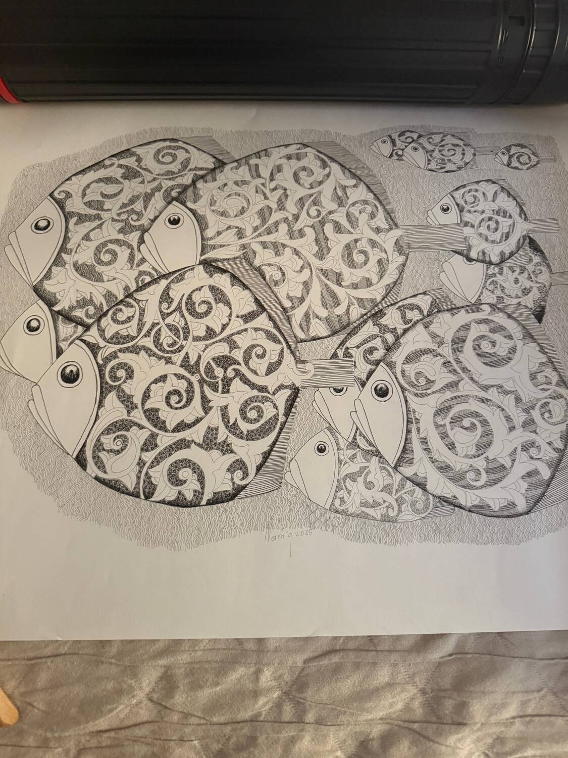 Dessin original à l’encre, œuvre unique