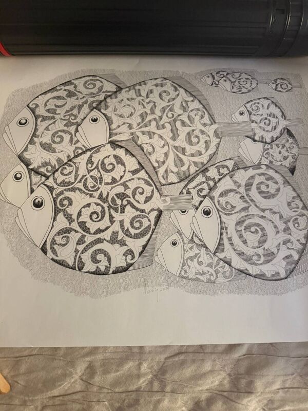 Dessin original à l’encre, œuvre unique