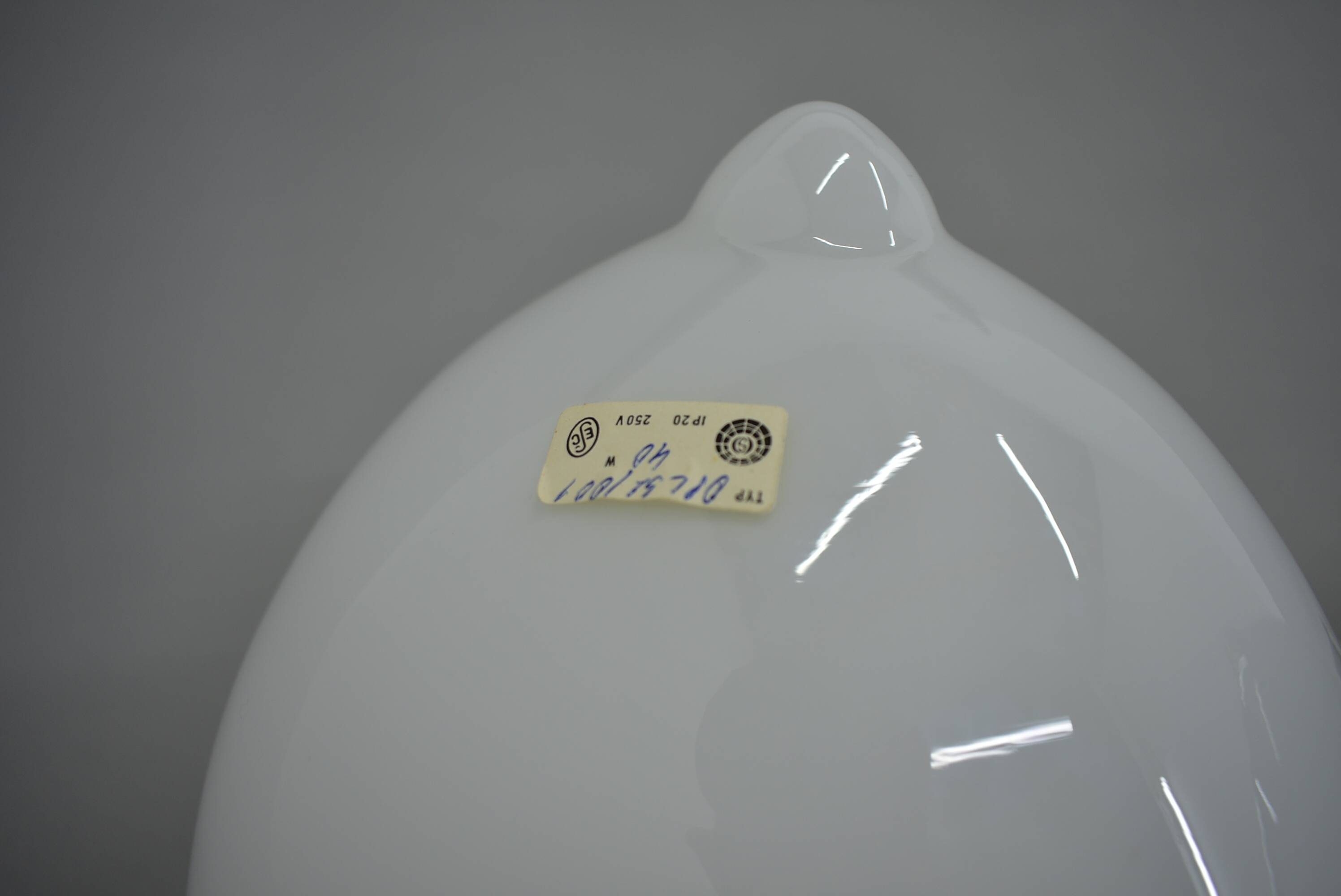 Pair of glass table lamps by Krásno nad Bečvou, 1960s