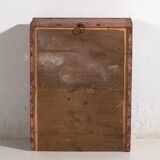 Antique wall cabinet painted with floral motifs (c.1850) #8