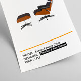 Eames Lounge chair 1956, illustration
