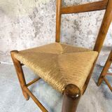 Pair of straw chairs