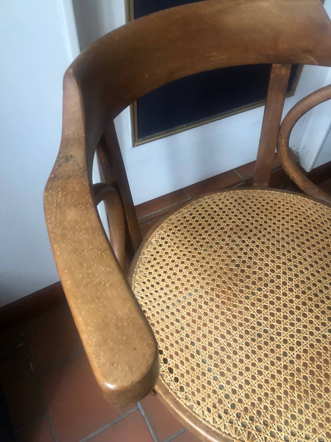 Pair of vintage Jacob and Josef Kohn Wien Bentwood bistro armchairs