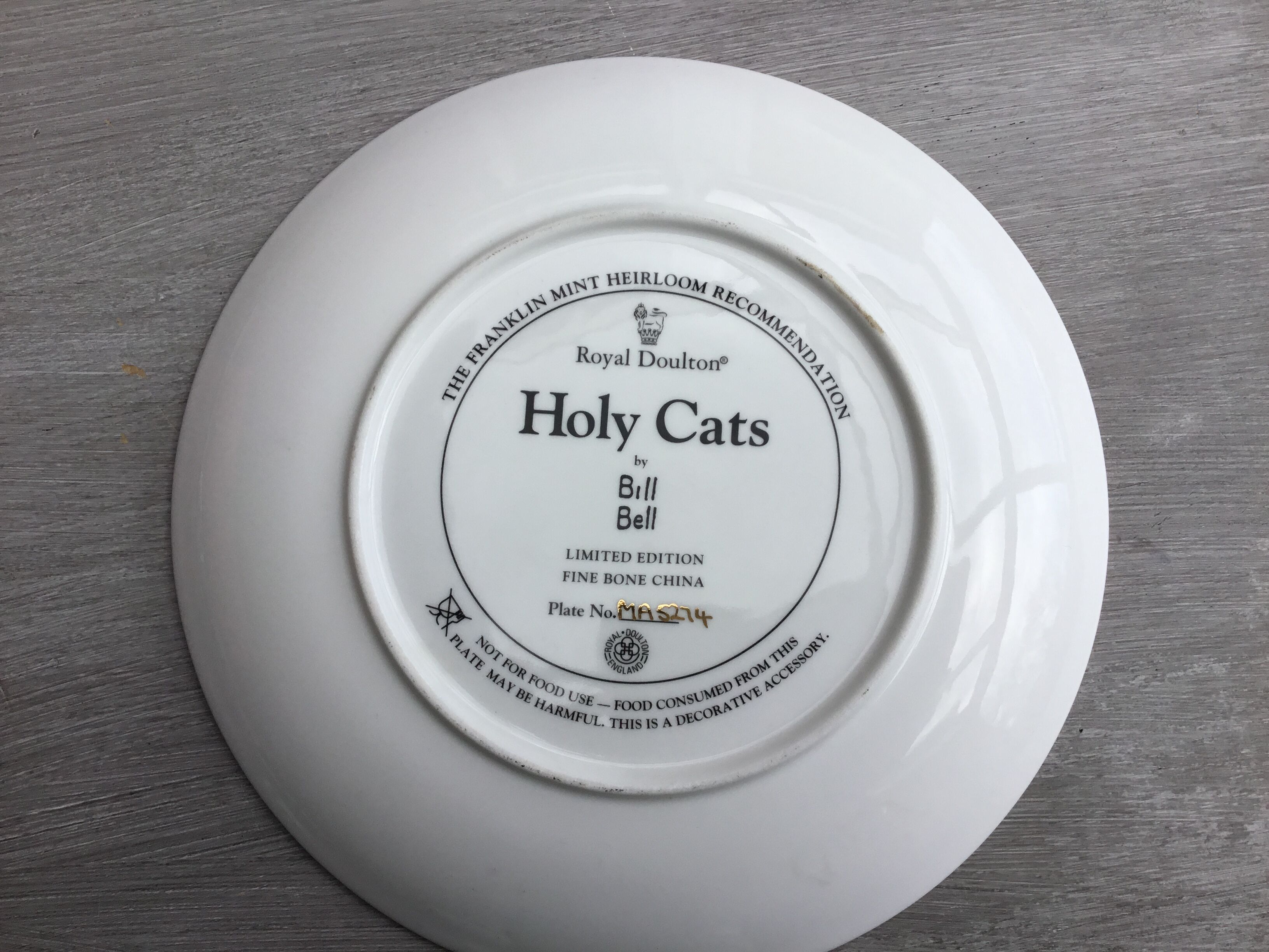 Royal Doulton cats plate