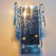 "Glaçon" wall lamp by JT Kalmar frosted glass Austria 1970