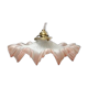 Ceiling light old pink opaline serrated handkerchief art deco 1930