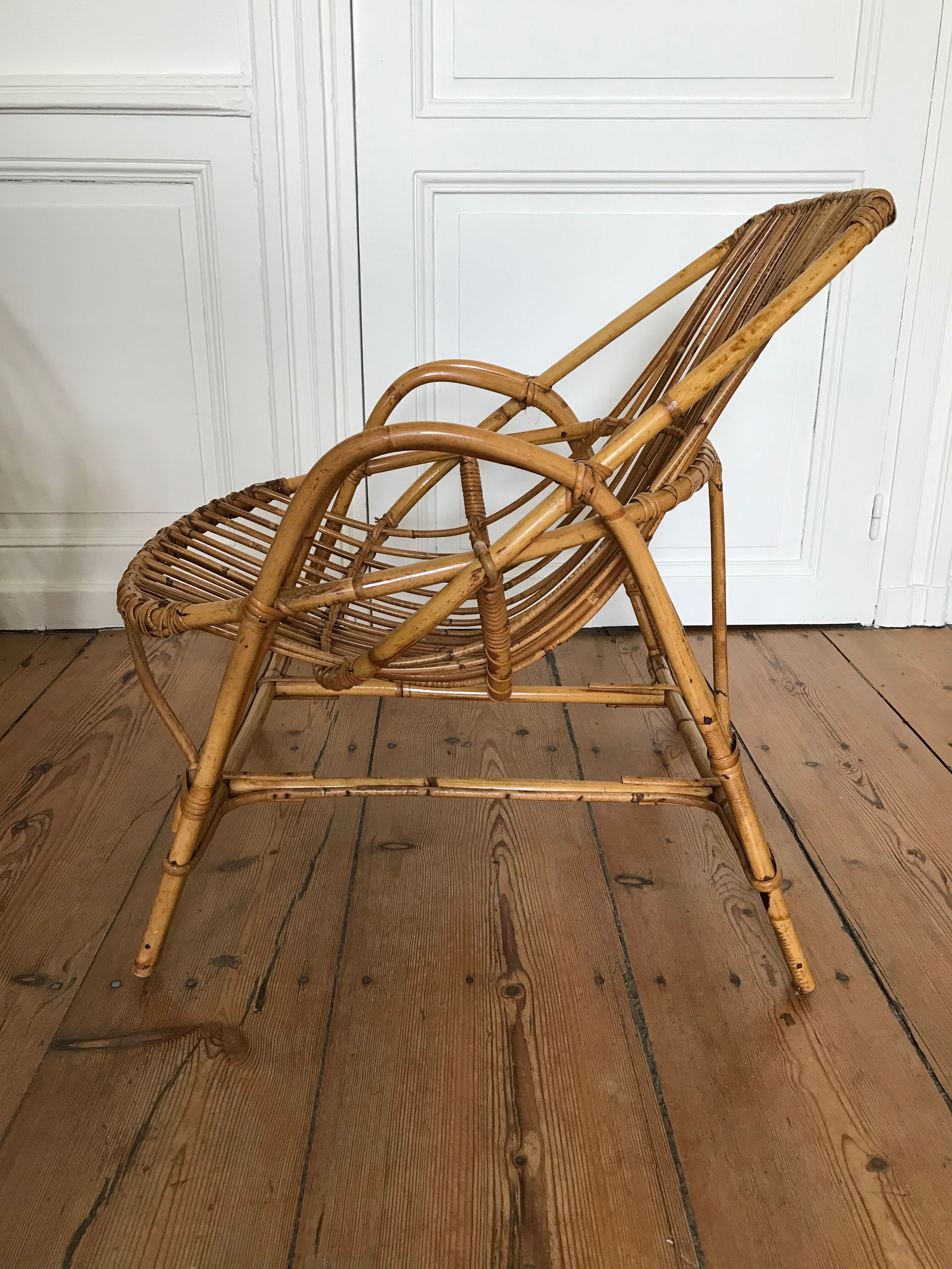 Pair of armchairs Basket Adult rattan