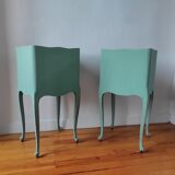 Pair of weathered bedside tables