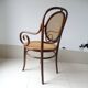 Fauteuil Fischel assise et dossier canné bois courbé