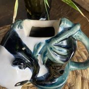 Théière panda et anse bambou en céramique