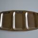 Plat de service vintage inox poignées teck made in Japan