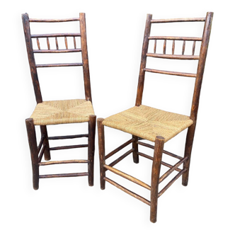 Paire de chaises brutaliste