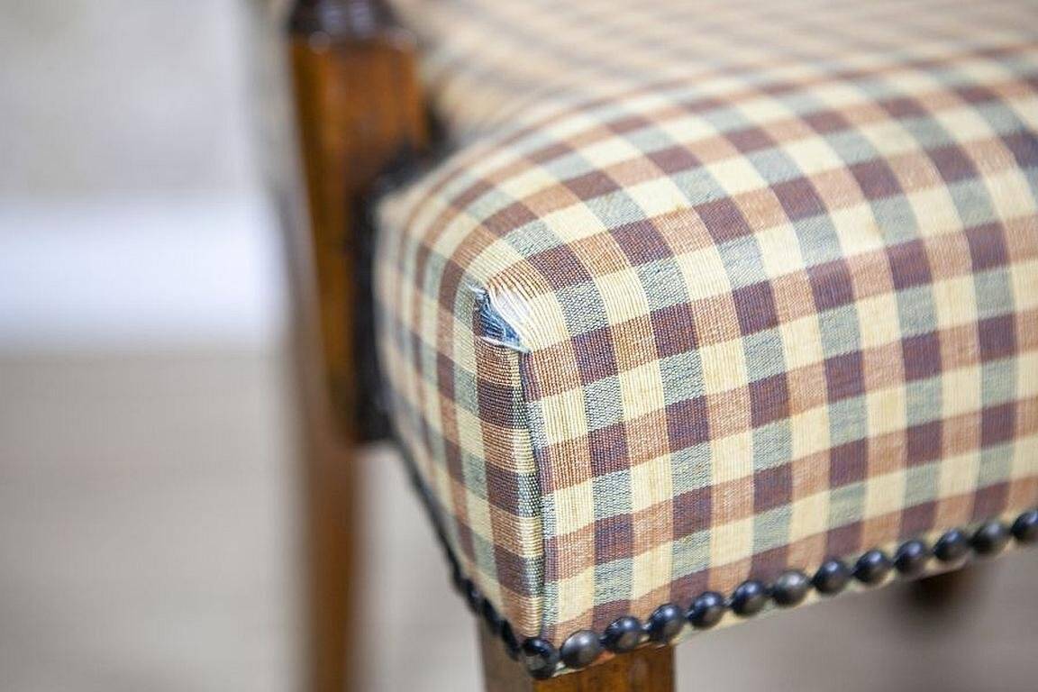 Vintage Oak Armchairs, 1940s, Set of 4