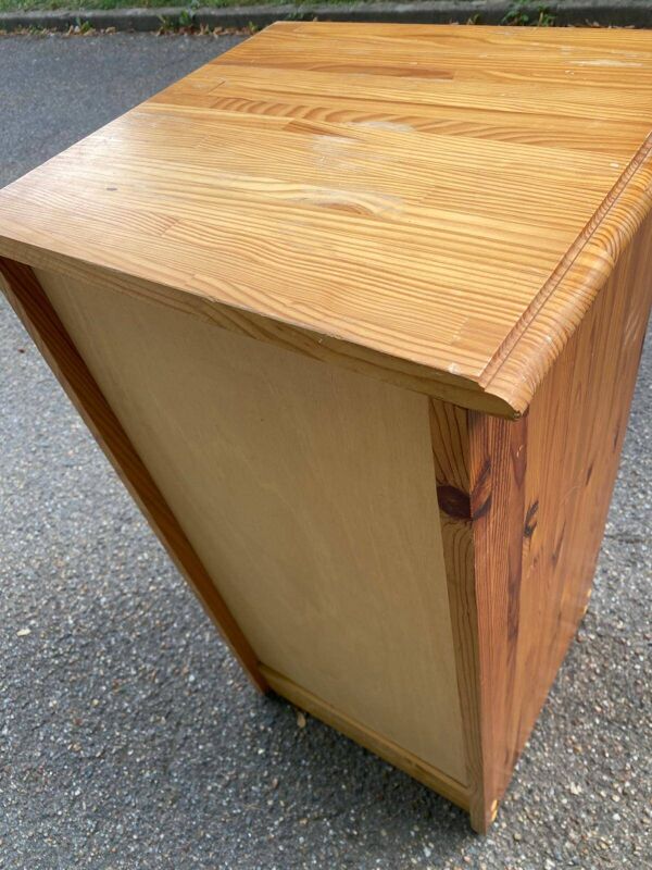 Commode scandinave buffet 5 tiroirs en bois massif 1980