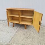 Rattan bamboo sideboard atttributed to Audoux Minnet vintage 60's