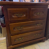 Beautiful solid wood art deco 4 drawer chest of drawers