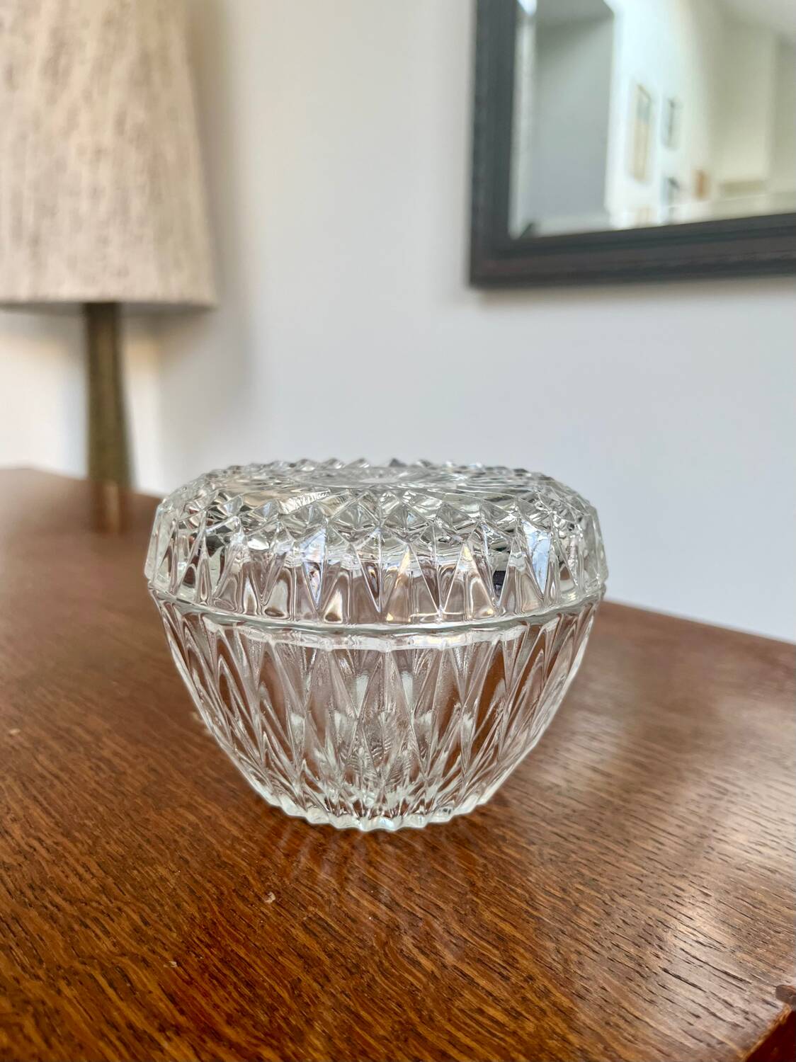 Duralex pressed glass candy dish