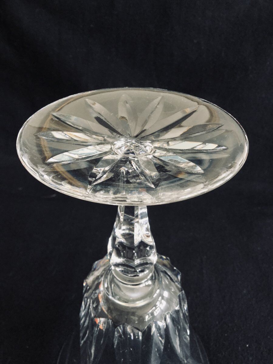 Set of 5 crystal water glasses of Saint Louis Camargue model