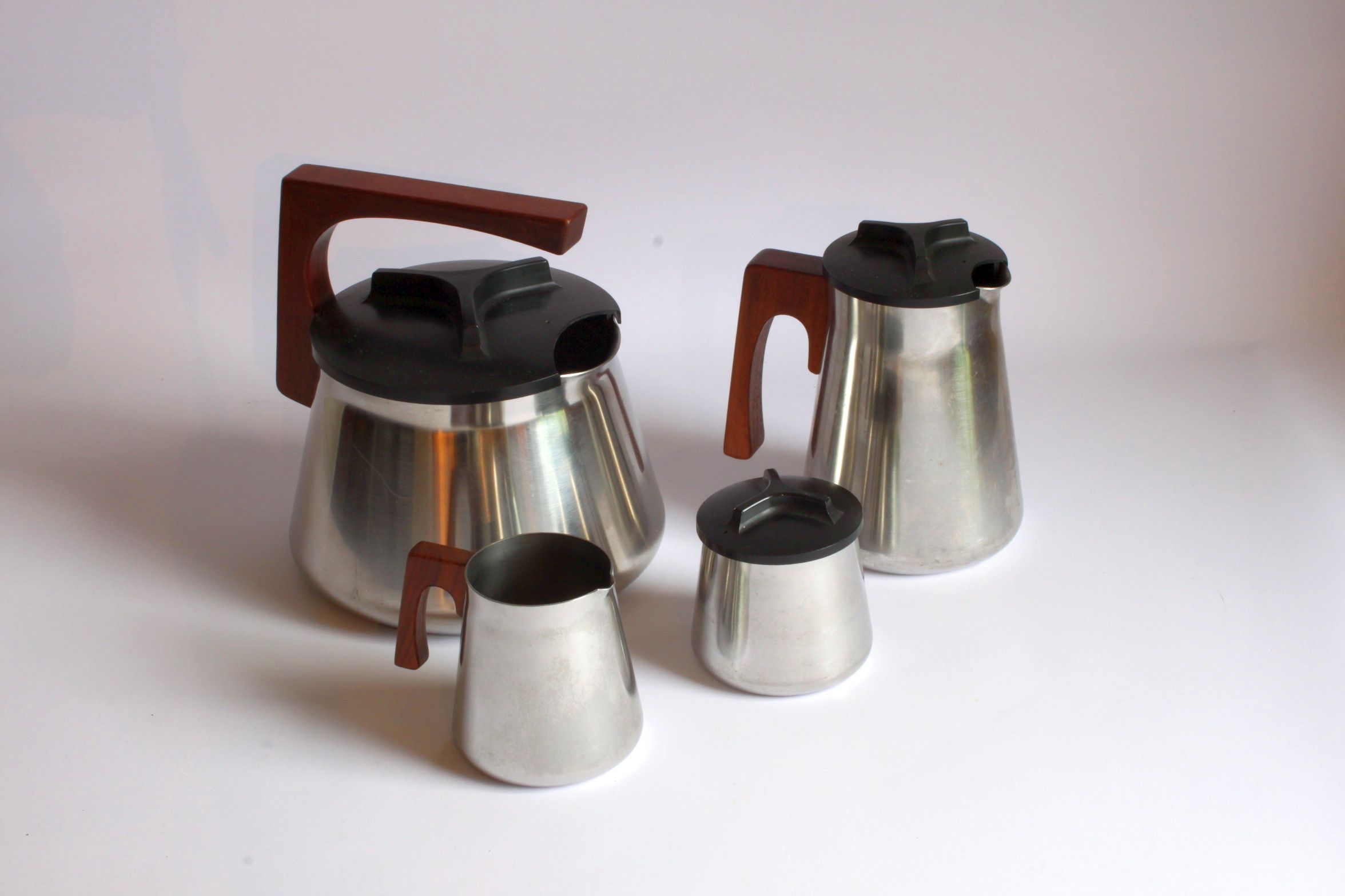 Tea and Coffee set by Axel Enthoven for Demeyere Werkhuizen, Belgium, 1971, Set of 4.
