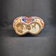 Chinese polychrome porcelain vase, Imari style, polybious shape, 20th century