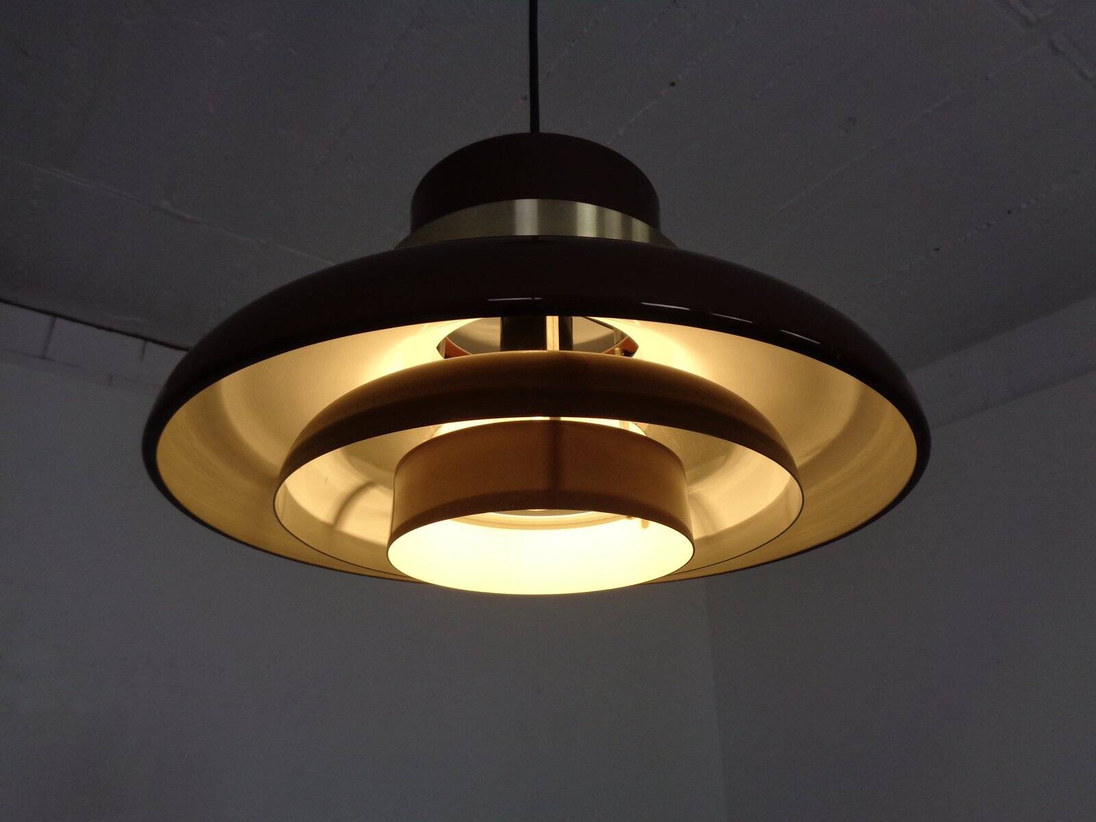 Lamella Ceiling Lamp by Carl Thore for Granhaga Metallindustri, Sweden, 1960s