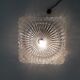 Vintage ceiling lamp / wall lamp - Molded glass - square - 1960